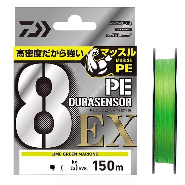 Шнур Daiwa UVF PE Dura Sensor 8EX+SI3 150m LGM 12.0kg 0.205mm #1.5