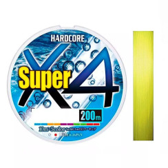 Шнур Duel Hardcore Super X4 200m Hi-Vis Yellow 10kg 0.21mm #1.5