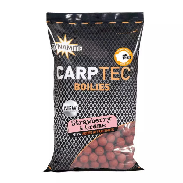 Boilies Dynamite Baits Carp-Tec Strawberry & Creme 15mm 1.8kg