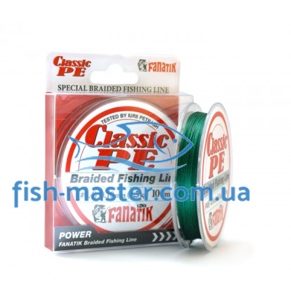 Fanatik Classic PE X4 100m #0.4/0.10mm 4.5kg Green Cord