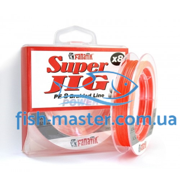 Шнур Fanatik Super Jig PE X8 120m #0.4/0.10mm 4.8kg Orange