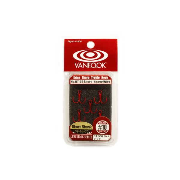 Гачки Vanfook потрійні DT-55R Red #10