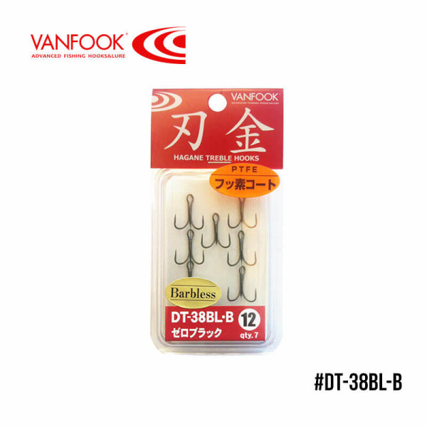 Гачки Vanfook потрійні DT-38BLB Zero Black #14
