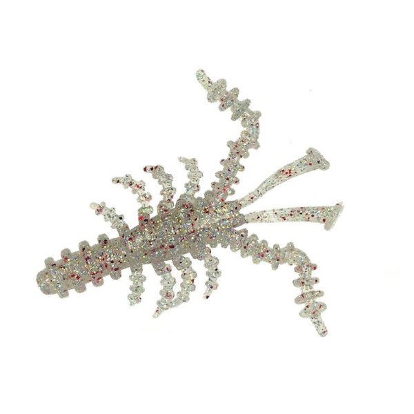 Silicone Bait Breath Saltwater Mosya 3" (6 pcs/pack) #S351 UV (Ologram Clear) Red