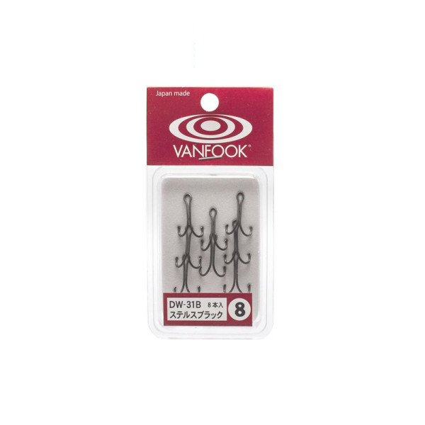 Vanfook Double Hooks DW-31B Stealth Black #08