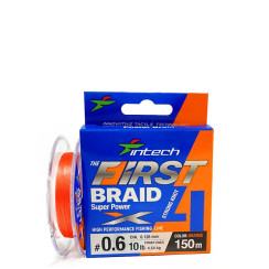 Cord Intech First Braid X4 100m #0.3/0.09mm 6lb/2.72kg Orange