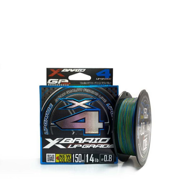 Шнур плетеный YGK X-Braid Upgrade 3C X4 150m 0.6 (12lb / 5.45kg)