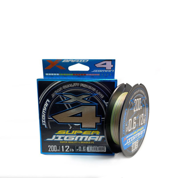 Шнур плетеный YGK X-Braid Super Jigman X4 200m 1.0 (18lb / 8.17kg)