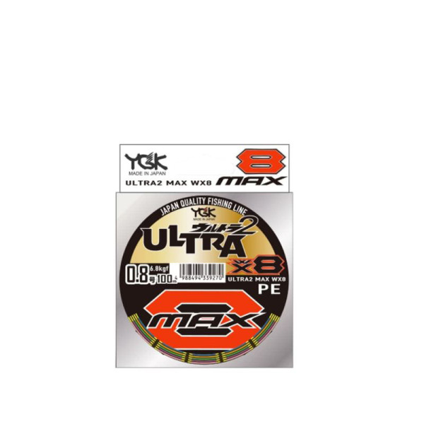 Cord YGK Ultra2 MAX WX8 200m 0.148mm #0.8/15lb 6.86kg