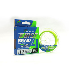 Cord Intech First Braid X4 150m #0.3/0.09mm 6lb/2.72kg Green