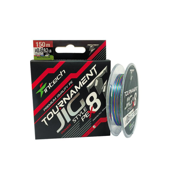 Cord Intech Tournament Jig Style PE X8 Multicolor 150m #0.6/0.128mm 9.2lb/4.20kg