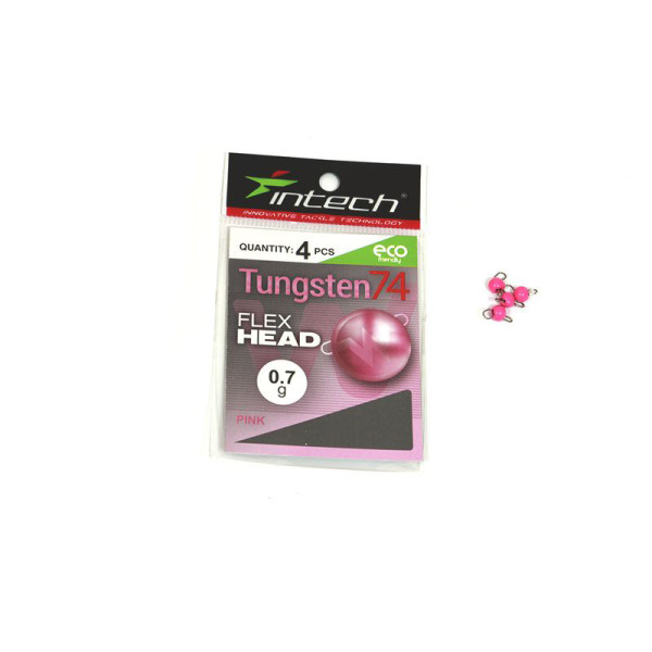 Разборной груз Intech Tungsten 74 Gloss Pink UV 0.7g