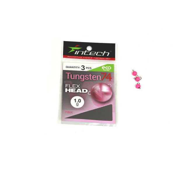 Разборной груз Intech Tungsten 74 Gloss Pink UV 1.0g