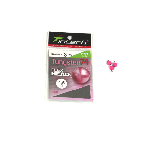 Разборной груз Intech Tungsten 74 Gloss Pink UV 1.5g