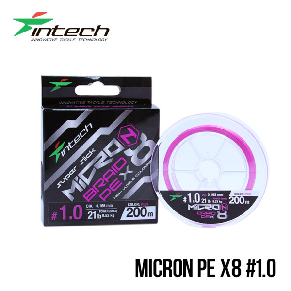 Шнур Intech MicroN PE X8 150м #1.0/0.165mm 21lb/9.53kg
