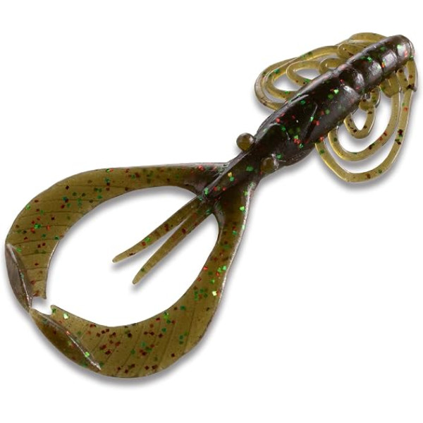 Bait Breath Dekamix Silicone 4.5" (5 pcs/pack) #835 Greenpumpkin/Green・Red