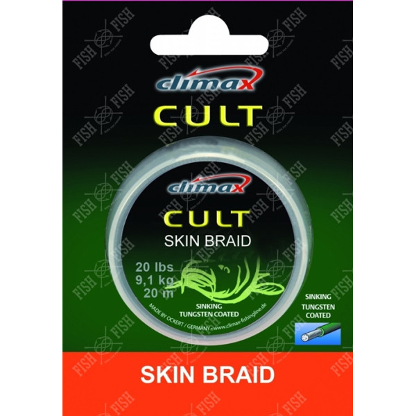 Повідковий матеріал в обплетенні "зміїна шкіра" Climax CULT Skin Braid 20 lb. Algae