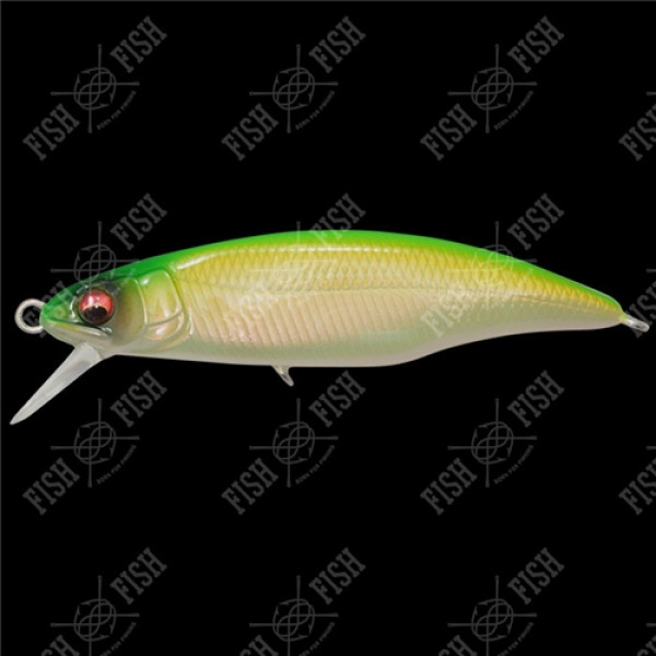 Wobbler Megabass GREAT HUNTING 50 FLAT SIDE (F) col. GHOST PEARL LIME