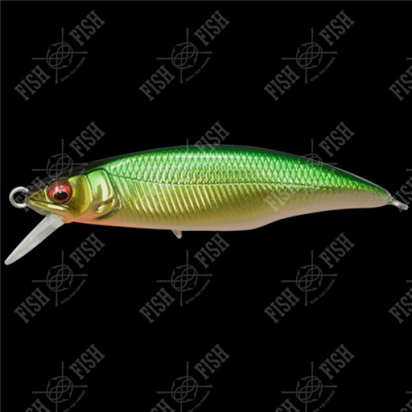 Воблер Megabass GREAT HUNTING 50 FLAT SIDE (FS) col. M LIME GOLD