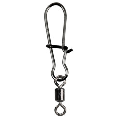 Вертлюжок с застежкой Gamakatsu Hyper EZ Snap With Hyper Swivel №2 23kg (5шт/уп) ц:black