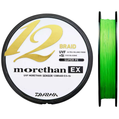 Шнур Daiwa UVF Morethan Sensor 12 EX+SI 150m (Lime Green) #0.8/0.10mm 16lb/7.3kg