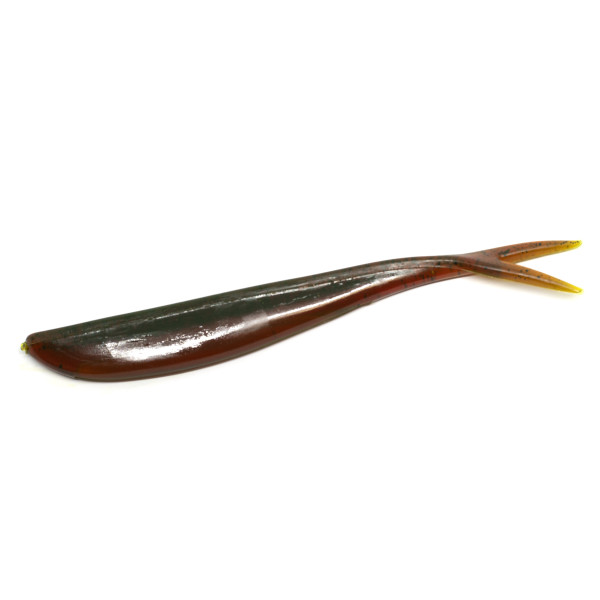 Silicone Lunker City Fin-S Fish 3/BG 10" #214 Motor Oil Pepper