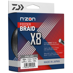 Шнур Daiwa N'Zon X8 Braid 150m Steel Gray 7.0kg 0.10mm