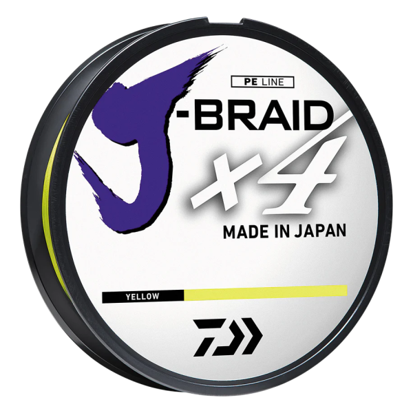 Шнур Daiwa J-Braid X4E 0,19mm 135m Yellow