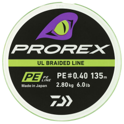 Шнур Daiwa Prorex UL Braid PE 135m (салат.) #0.40/0.10mm 6.0lb/2.8kg