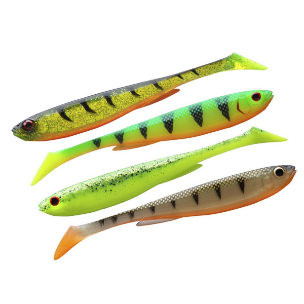 Силікон Daiwa Prorex Slim Shady Flash Set 105mm 8.0g 4pcs #Color Mix 2