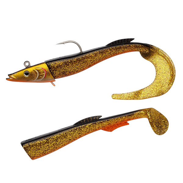 Silicone Berkley PowerBait Sandeel 210mm #Gold Motoroil