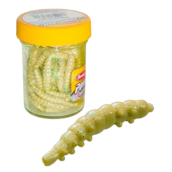 Silicone Berkley PowerBait Power Honey Worm 25mm 60g #Yellow/Scales