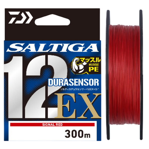 Шнур Daiwa UVF PE Saltiga Dura Sensor 12EX + Si3 300m Signal Red 59kg #10