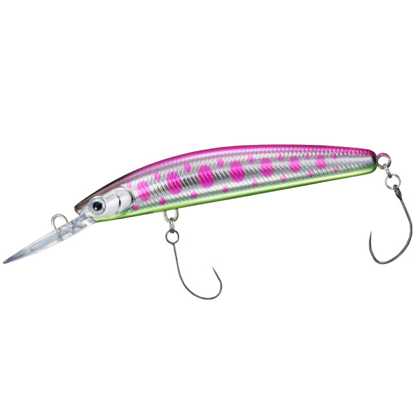 Wobbler Daiwa Presso Double Clutch 60F1 60mm 2.9g #Pink Yamame Chart Belly