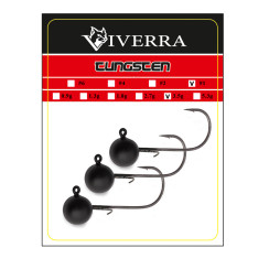 Viverra 3.5g Tungsten Jig Head #1 Black