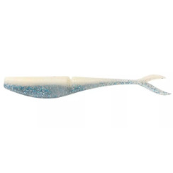 Silicone Daiwa Bait Junkie 5" Jerkshad White Wash Glow