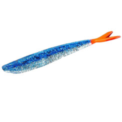 Silicone Lunker City Fin-S Fish 8/BG 4" #279 Blue Ice Firetail