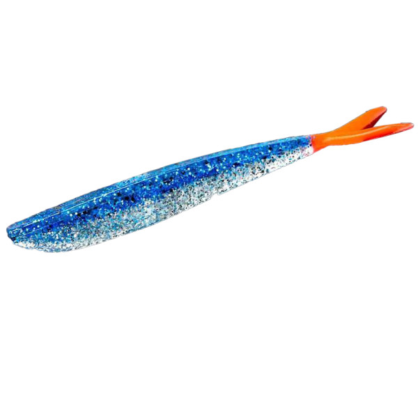 Silicone Lunker City Fin-S Fish 8/BG 4" #279 Blue Ice Firetail