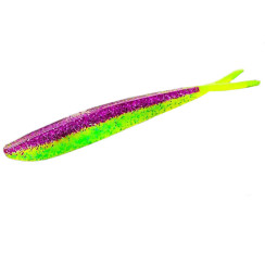Silicone Lunker City Fin-S Fish 8/BG 4" #280 Pimp Daddy Chartreuse Tail