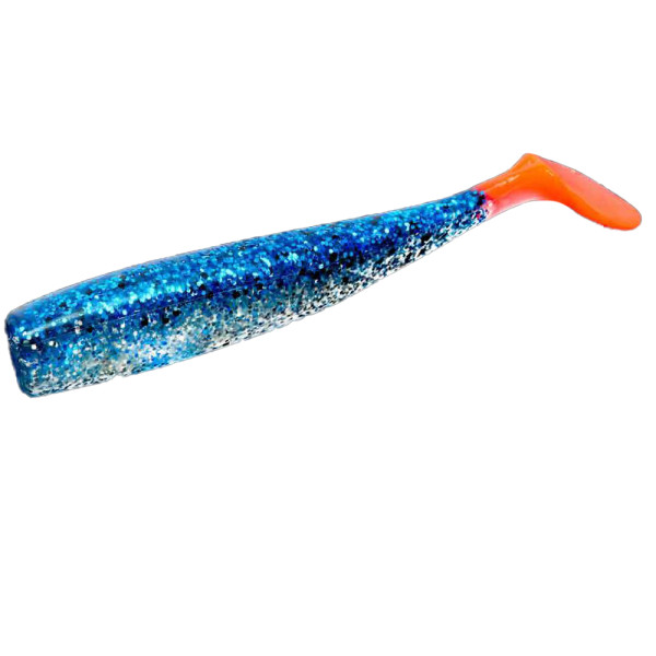 Lunker City Shaker 8/BG 3.25" Silicone #279 Blue Ice Firetail
