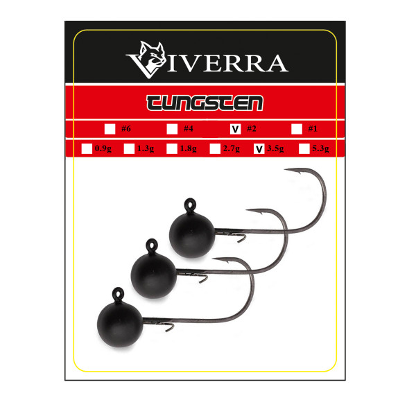 Viverra 2.7g Tungsten Jig Head #2 Black