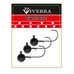 Viverra 2.7g #4 Black Tungsten Jig Head