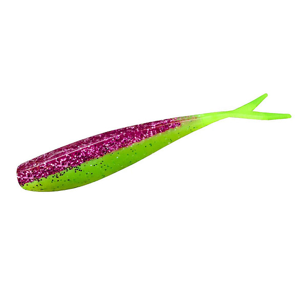 Силікон Lunker City Fat Fin-S Fish 3.5" #280 Pimp Daddy / Chartreuse Tail 8шт.