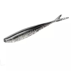 Silicone Lunker City Freaky Fish 8/BG 4.5" #033 Silver Pepper Shiner