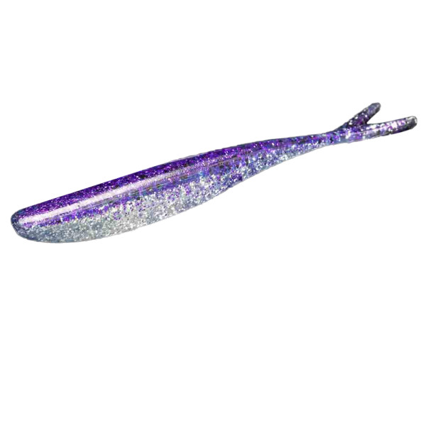 Silicone Lunker City Freaky Fish 8/BG 4.5" #231 Purple Ice