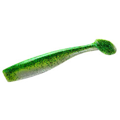 Silicone Lunker City Shaker 8/BG 4.5" #79 Green Shad Flash