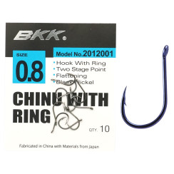 BKK Chinu Hook with Ring 10pcs #0.8