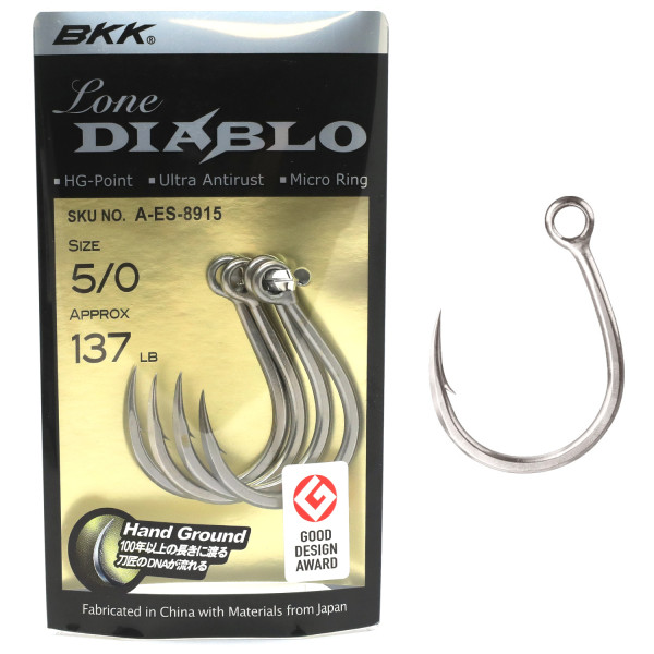 BKK Lone Diablo #1/0 Wobbler Hook