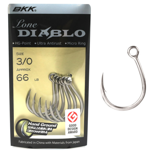 BKK Lone Diablo #1/0 Wobbler Hook