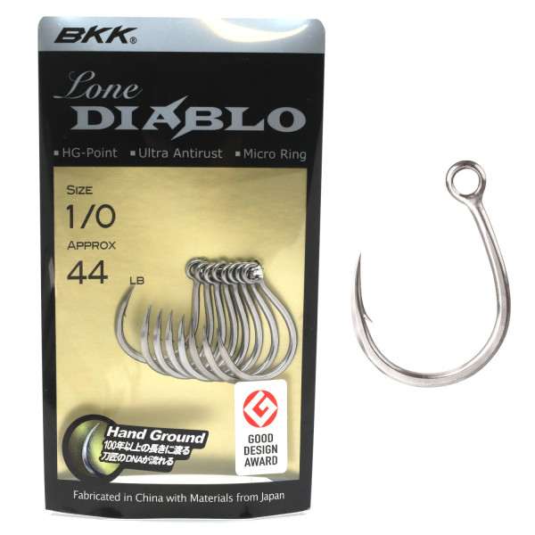 BKK Lone Diablo #2/0 Wobbler Hook